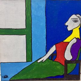 Pinturas en lienzo de los alumnos de 6º área de Art & Crafts:marzo 2018