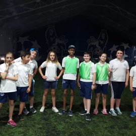 Los alumnos de 5º y 6º de Primaria en la actividad de deportes de Indoor: 15-6-2018